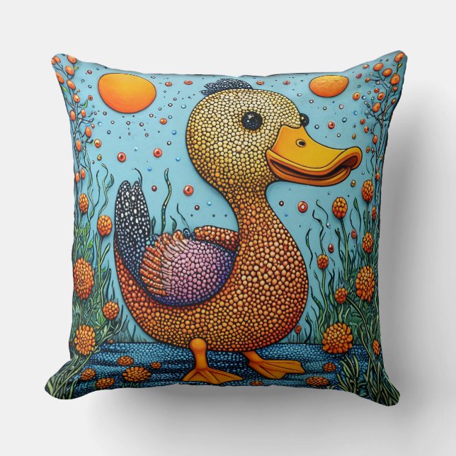 Coussin décoratif Fleur de canard Décoration de la (Recto)