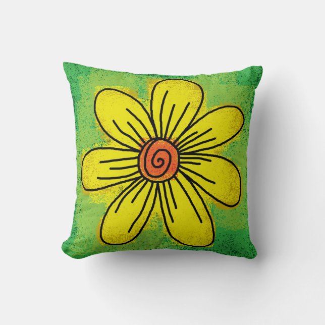 COUSSIN DÉCORATIF FLEUR DE MARGUERITE (Recto)