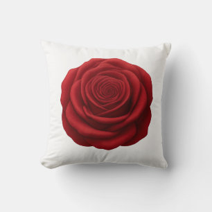 Coussin décoratif - Fleur de rose rouge