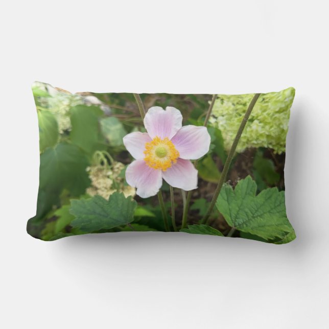 Coussin décoratif fleur sauvage rose | Déco floral (Recto)