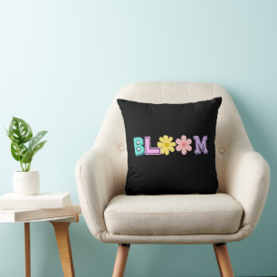 Coussin décoratif Fleurs Rétro Pastel Bloom