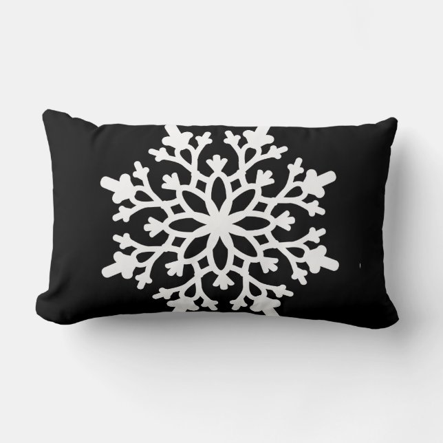 Coussin décoratif - Flocon de neige de Noël (Recto)