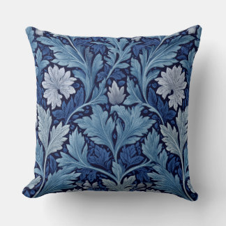 Coussin décoratif floral aux motifs de feuilles de