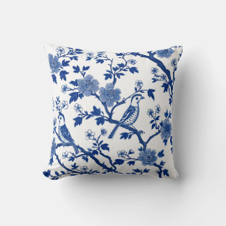 Coussin décoratif Floral Bleu