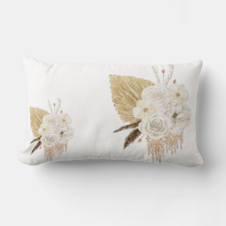 Coussin décoratif floral bohème neutre |