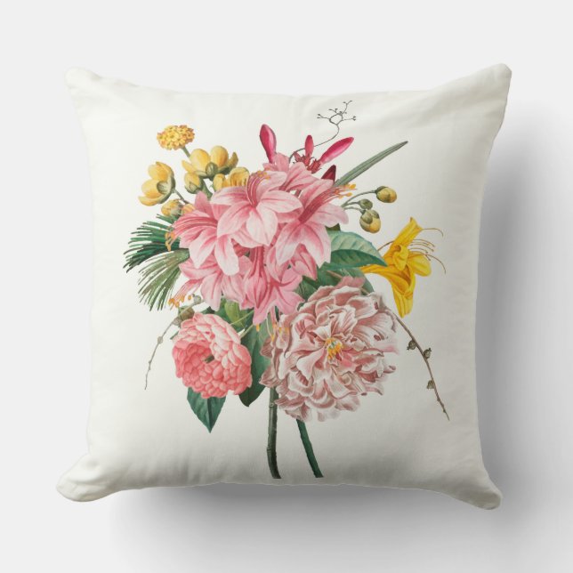 coussin décoratif floral chic élégant tendance (Recto)