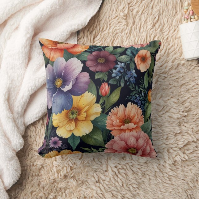 🌸 Coussin décoratif Floral Elegance 🌸  (Couverture)