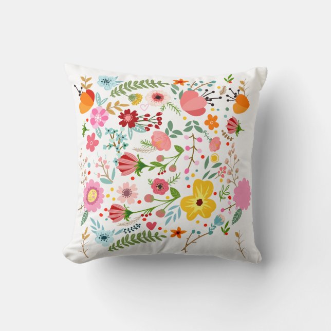 Coussin décoratif floral Fleur de printemps (Recto)