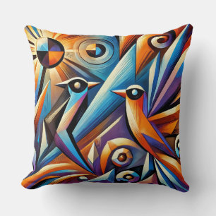 🌈 Coussin décoratif géométrique abstrait en forme
