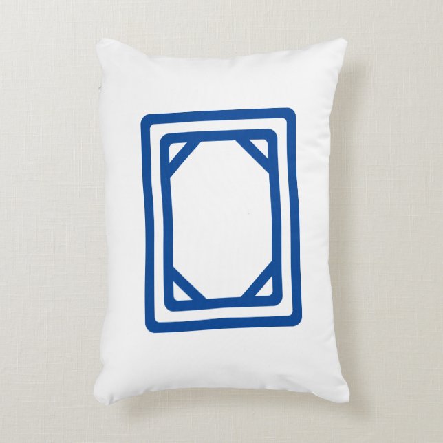 Coussin décoratif Giant Mahjong Blue Dragon Carrel (Devant(Vertical))