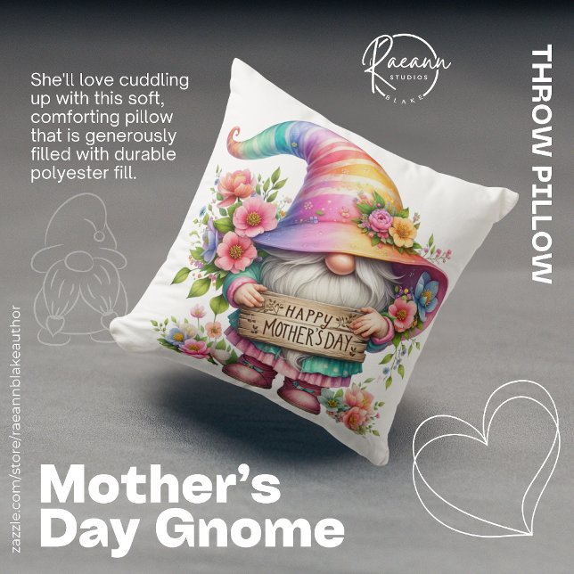 Coussin décoratif Gnome pour la fête des Mères (Créateur téléchargé)