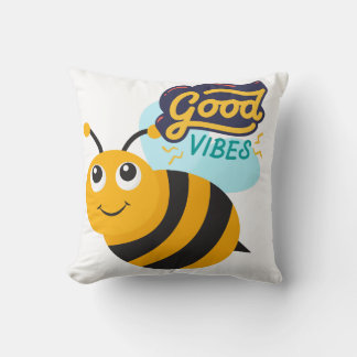 Coussin décoratif Good Vibes pour enfants - Ajoute