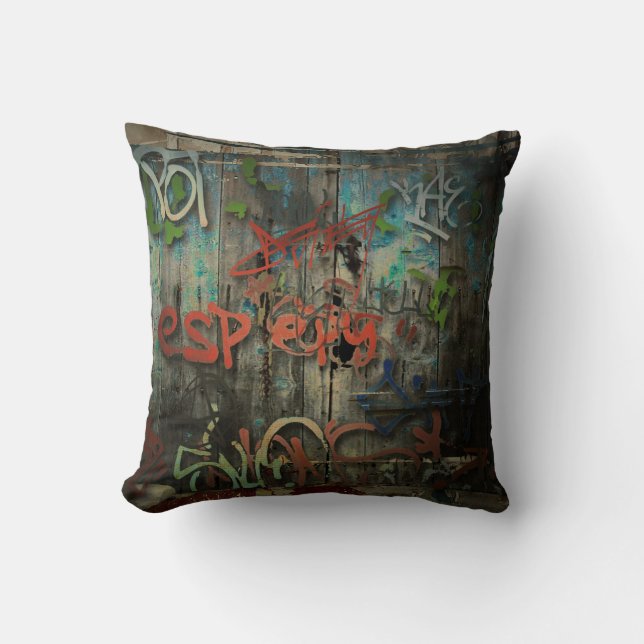 Coussin décoratif Graffiti vintage (Recto)