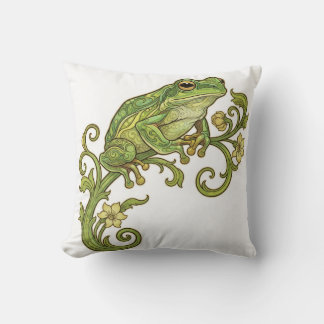 Coussin décoratif Grenouille verte
