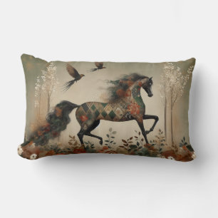 Coussin décoratif harlequin floral cheval