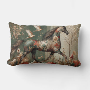 Coussin décoratif harlequin floral cheval