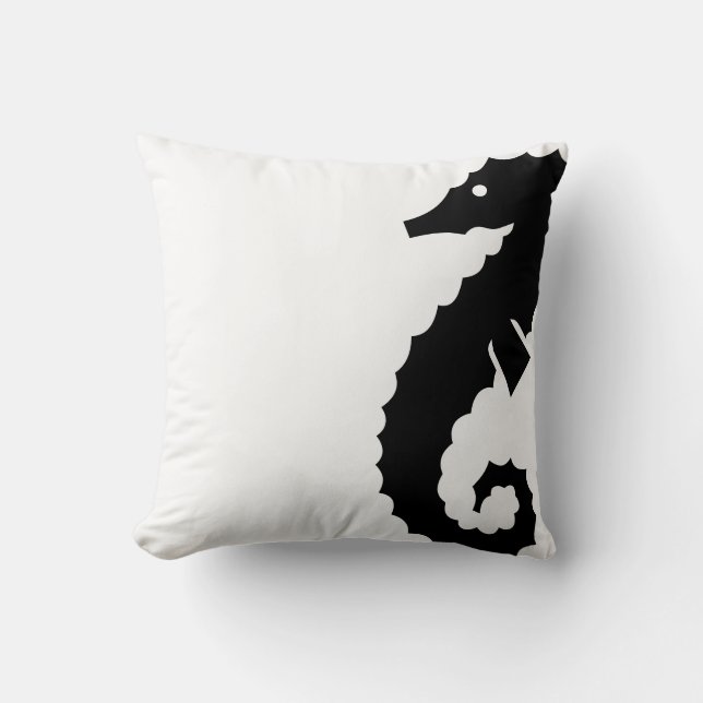 Coussin décoratif hippocampe (Recto)