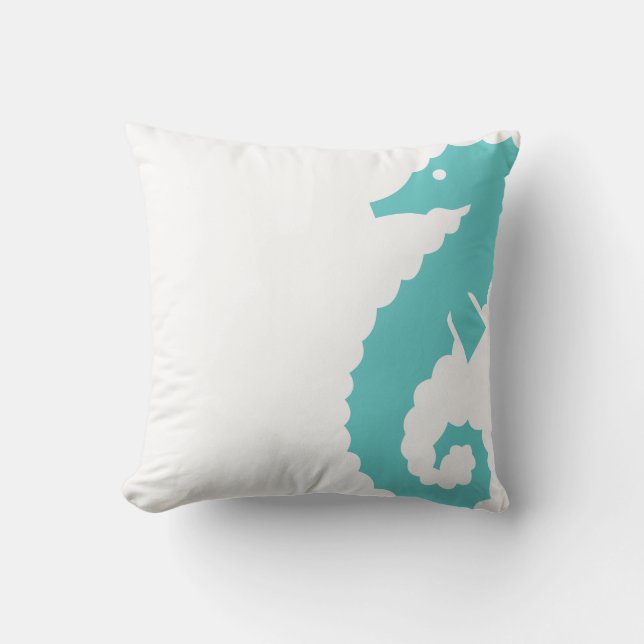 Coussin décoratif hippocampe (Recto)