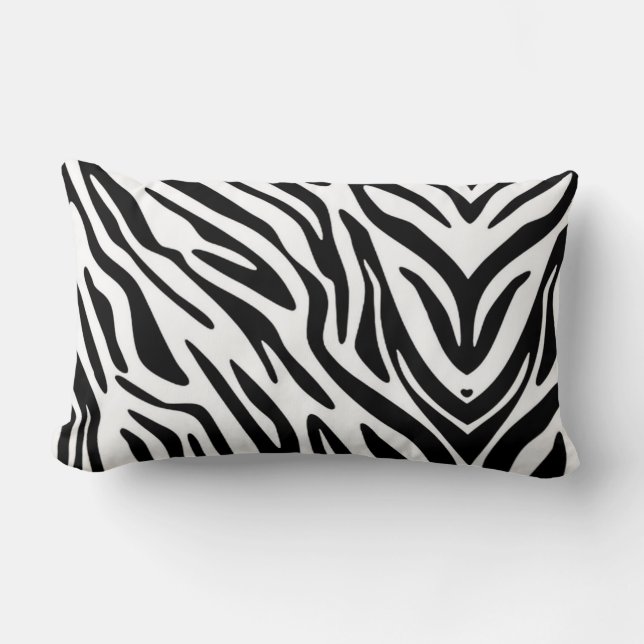 COUSSIN DÉCORATIF IMPRIMÉ ZÈBRE (Recto)