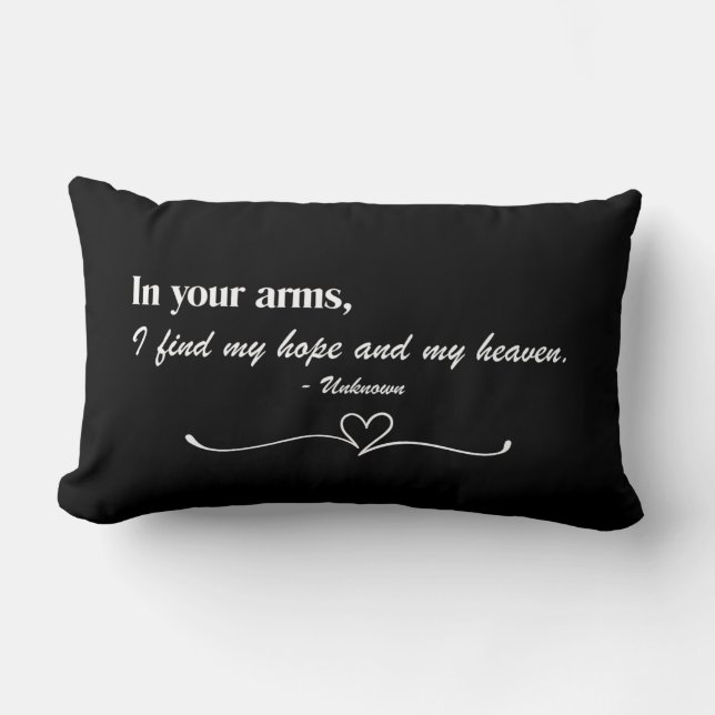 Coussin décoratif "In Your Arms" Script Love (Recto)