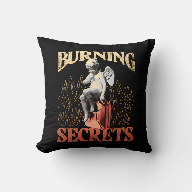 Coussin décoratif incendie émotionnel - Secrets br (Recto)