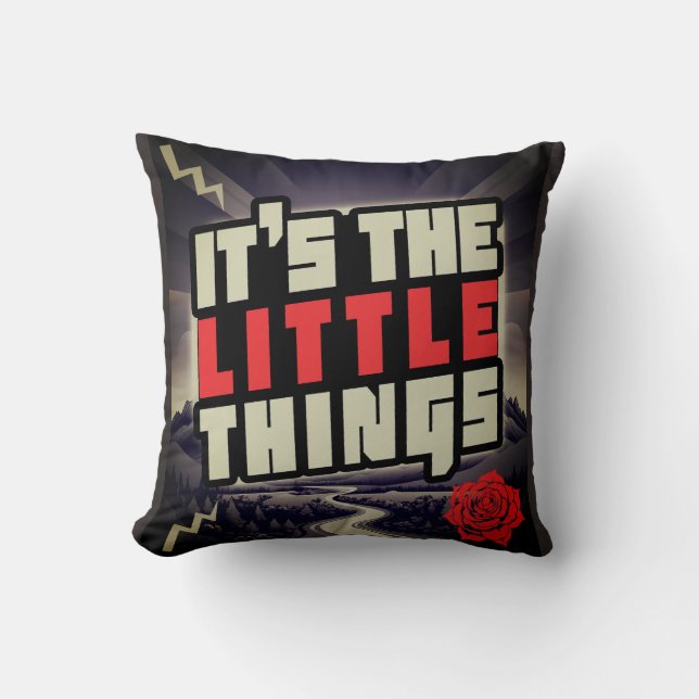 Coussin décoratif inspirant « Ce sont les petits r (Recto)