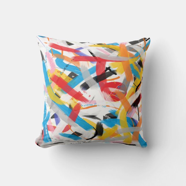Coussin décoratif Inspirant éclaboussé de Couleur (Recto)