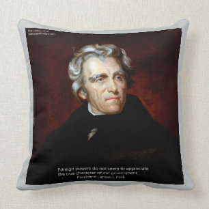 Coussin décoratif James K Polk & Citation Coton
