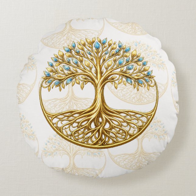 Coussin décoratif jet arbre de vie  (Devant)