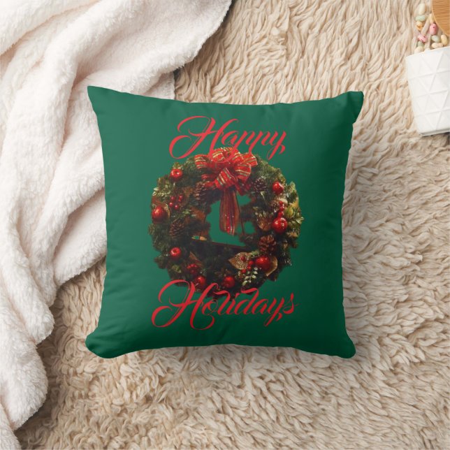 Coussin décoratif "Joyeuses Fêtes" (Couverture)