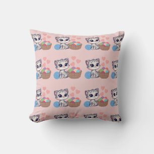 Coussin décoratif Kitten & Yarn
