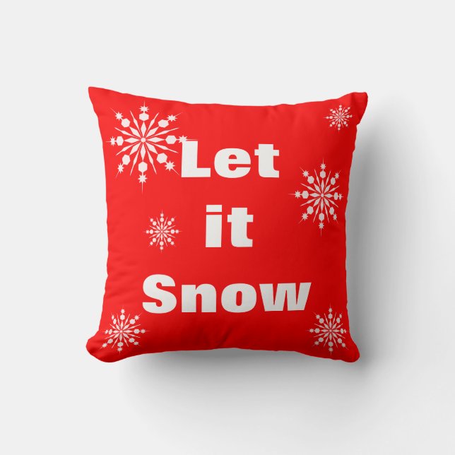 Coussin Décoratif Laissez tomber la neige Flocon de neige  (Recto)
