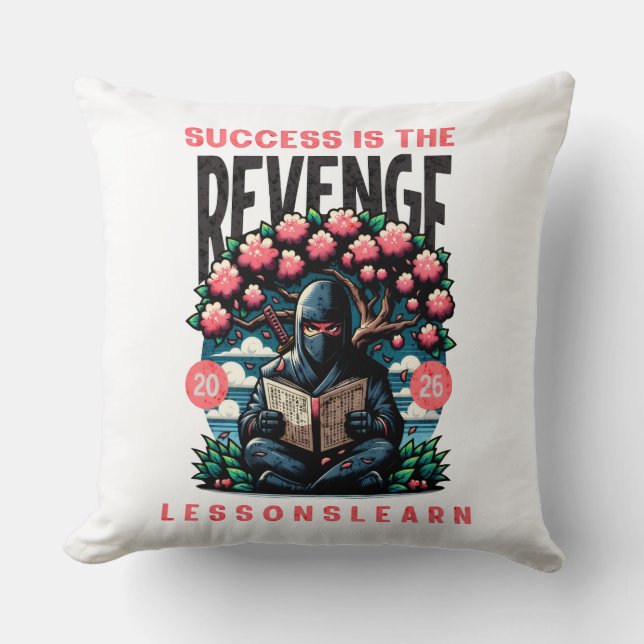 COUSSIN DÉCORATIF LEÇONS DE VENGEANCE RÉUSSIE À LA (Recto)