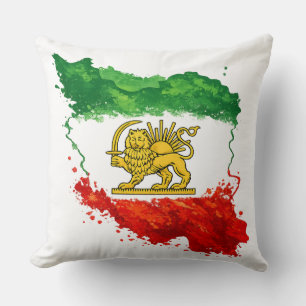 Coussin décoratif Lion et Soleil d'Iran Shir o K