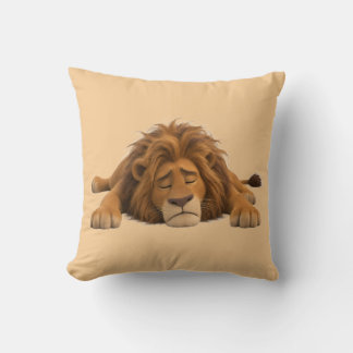 Coussin Décoratif Lion Fatigué Lion Mignon Endormi