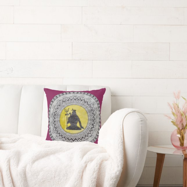 Coussin décoratif Mandala du Seigneur Shiva (Canapé)