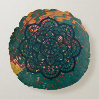 Coussin décoratif mandala ondulé