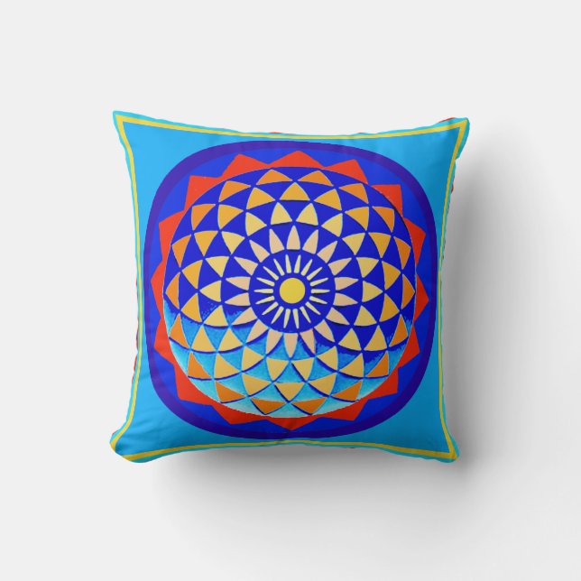 Coussin décoratif Mandala Paix & Amour (Recto)