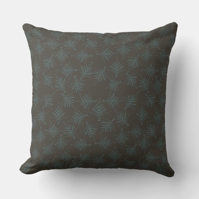 Coussin décoratif marron foncé (Recto)