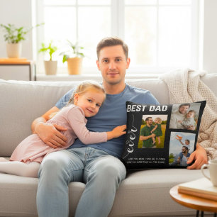 Coussin décoratif « Meilleur papa du monde » avec