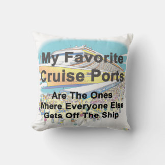 COUSSIN DÉCORATIF - Mes Ports De Croisière Préféré