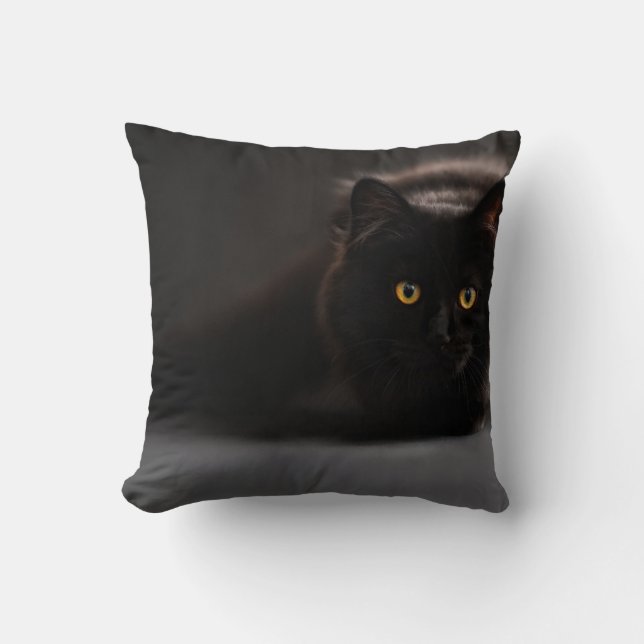 Coussin décoratif| mignon chat noir Conception (Recto)