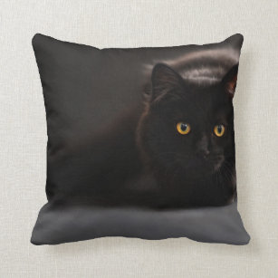 Coussin décoratif  mignon chat noir Conception