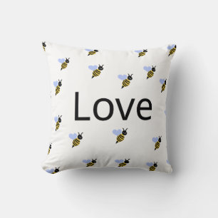Coussin décoratif minimaliste "Love & Bees" – Roma