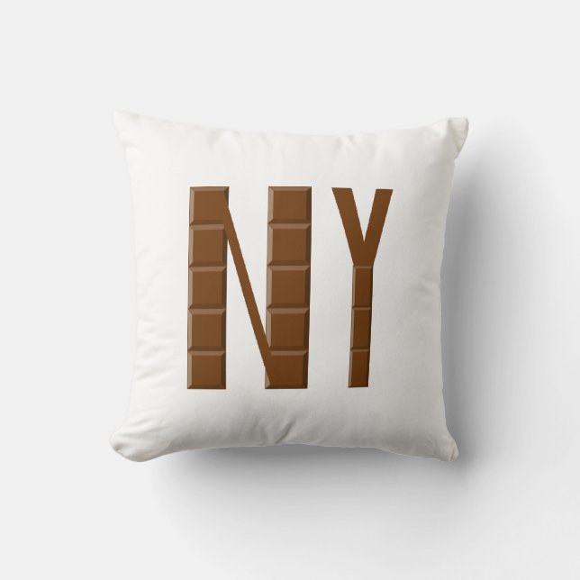 Coussin Décoratif  NEW YORK  CHOCOLAT (Recto)