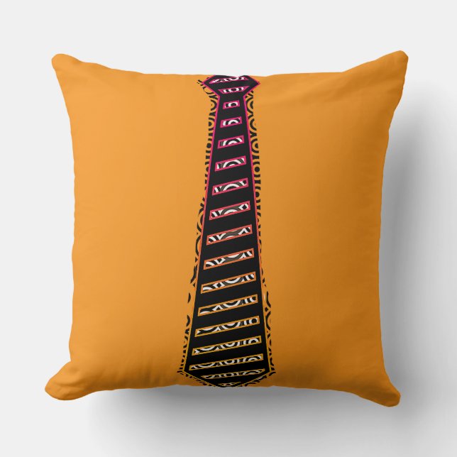 Coussin décoratif Orange Black Tie (Recto)
