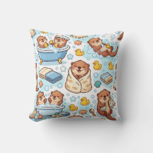 Coussin décoratif Otter Bubble Bath
