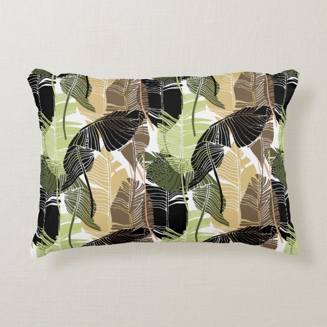 Coussin Décoratif Palmiers Tropicaux (Devant)