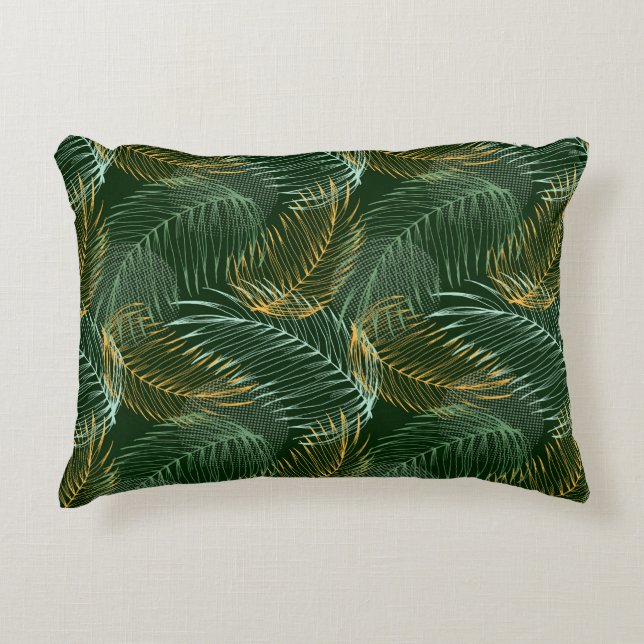 Coussin Décoratif Palmiers Tropicaux (Devant)