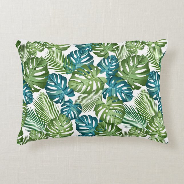 Coussin Décoratif Palmiers Tropicaux (Devant)